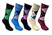 Socks n Socks-Men's 5-pair Luxury Fun Cool Cotton Colorful Dress Socks Gift Box