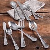 The Pioneer Woman Alex Marie 45-Piece Flatware Set with Decorative Butterfly, Stainless Steel PACK OF 1