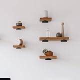 lzijun Pack 4 Floating Shelf Brackets Heavy Duty Invisible Triangle Wall Mount view 4