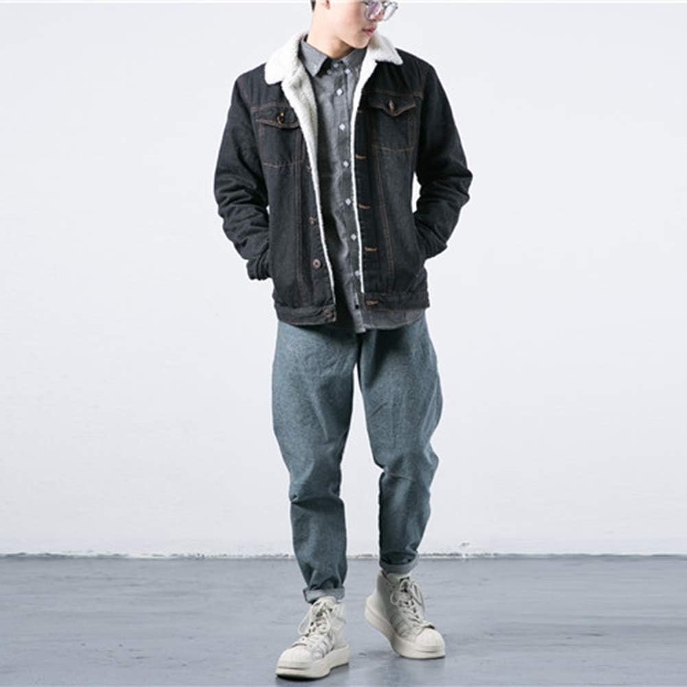 Amazon Angelcity ボアデニムジャケット メンズ 裏ボア ジージャン 厚手 防寒 コート ジージャン Gジャン 折り襟 アウター ブルゾン 防寒 ジーンズ コート ジャケット 通販