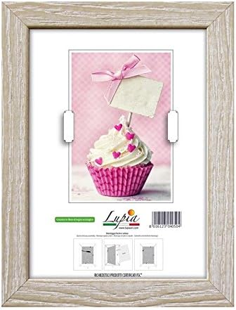 Lupia Wooden Picture Frame for the Wall Shabby Chic Beige 18 x 24 cm