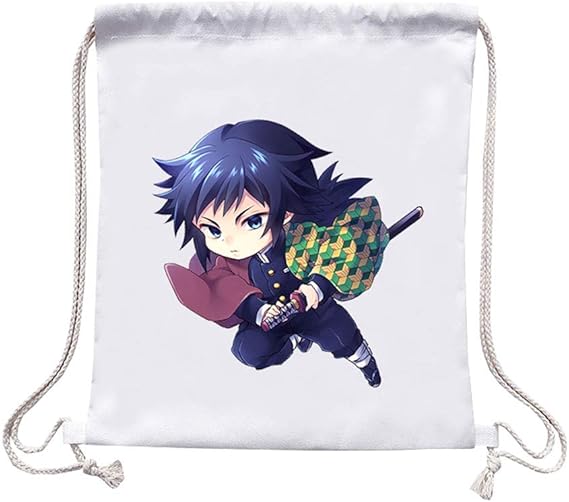 Amazon Co Jp 悪魔スレイヤードローストリングバッグ ユニセックス学生アニメファンのためのキャンバススポーツフィットネスバックパックスクールバッグ A 35x42cm 14x17inch 服 ファッション小物