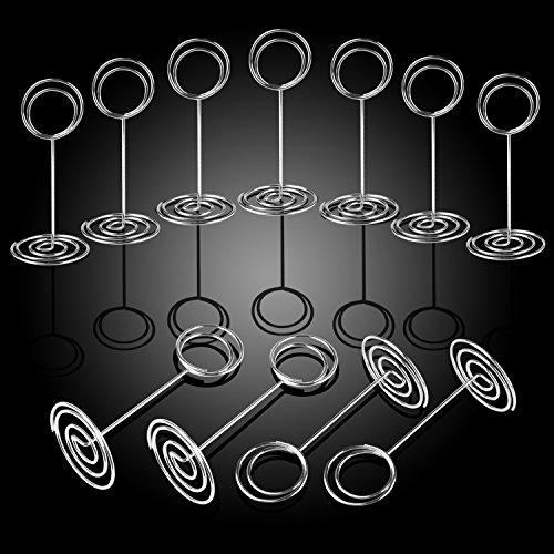 LINPOZONE Circle Table Number Holders for Weddings (24 Pack), 3.5" Place Card Holders for Restaurants, Party, Dinners and Event