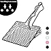 BasicForm Fast Sifting Cat Litter Scoop - Stainless Steel Metal Scooper - Wire Design with Black Resin Coating for Efficiently Cleaning