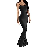 AnotherChill Women's Casual Lounge Slip Long Dress Sexy Sleeveless Backless Bodycon Maxi Dresses 2025 Summer Slim Elegant