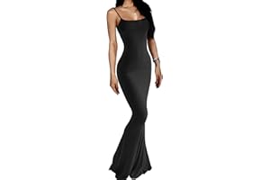 AnotherChill Women's Casual Lounge Slip Long Dress Sexy Sleeveless Backless Bodycon Maxi Dresses 2023 Summer Slim Elegant