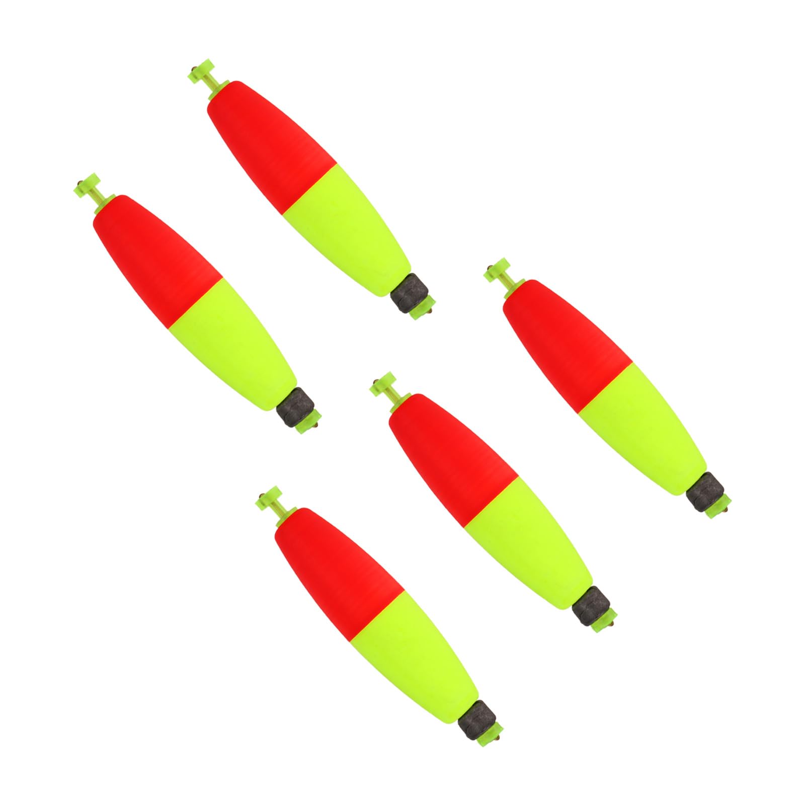 PATIKIL Fishing Bobbers Floats, 5Pcs 96x21mm EVA Spring Foam Floats Weighted Bobbers Buoy for Crappie Bass Trout, Red Yellow