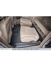 MAXFLOORMAT   Alfombrillas de suelo para Dodge Caravan Chrysler Town & Country (2009 2015) (3 filas), color negro