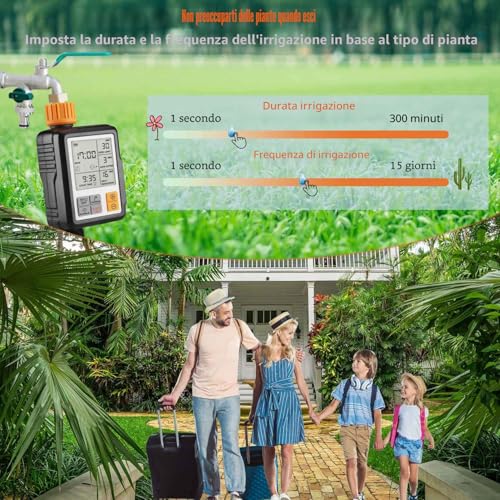 Johgee Programmer for Irrigation Garden Computer Watering IP65 Automatic Water Timer Easy Control [Energy Efficiency Class A++]