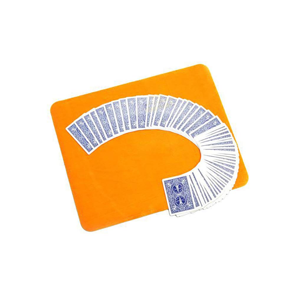 Enjoyer Performance Close-Up Pad Magic Poker Card Mat Magician Mat Pad Coin Magic Gimmicks Accessories,16" ×11-3/4" (Yellow)