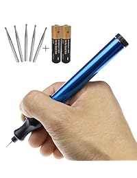 Pluma grabadora azul