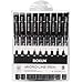 BOXUN Professional Black Fineliner Pens, Ink Drawing Pens - Set of 9 Waterproof Micro-line Pen for Manga, Outline, Illustration, Drafting, Sketching, Hand Lettering