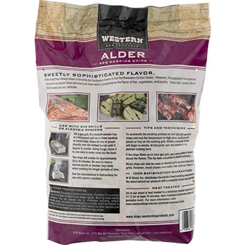 Western Premium BBQ Products Alder BBQ Smoking Chips, 180 cu in