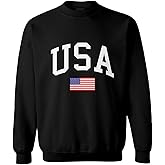USA Word with Flag - United States Toddler Fleece Crewneck Sweater