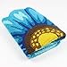 Sunflower Rug for Kitchen Bathroom Bedroom Living Room - Hand Woven Round Flower Floor Mat Modern Area Rugs Runner, Blue