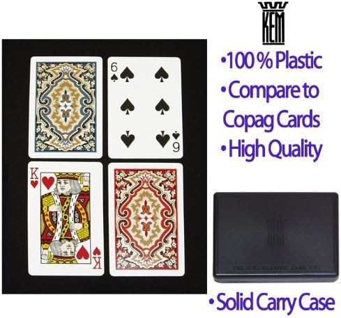 KEM Paisley 100% Plastic Playing Cards - 2 Deck Set by Kem Playing Cards