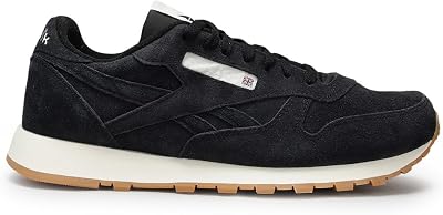 Classic Leather, Baskets Unisexe-Adulte, Gum pour Craie Noir, 36 EU