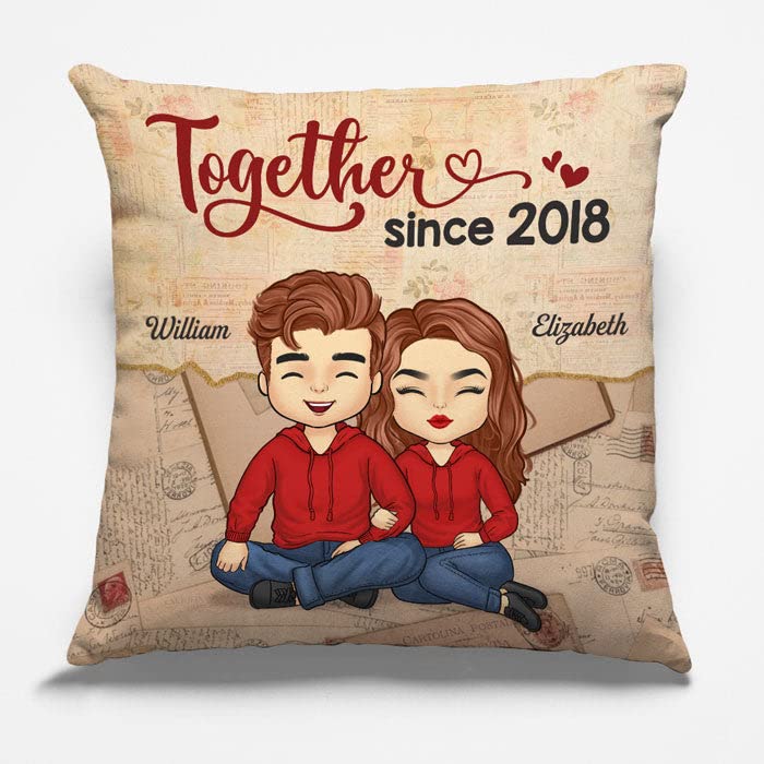 Together Since Chibi - Gift For Couples - Personalized Custom Pillow – Wander Prints