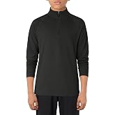 Haloumoning Boys Mock Neck Athletic Long Sleeve Shirts 1/4 Zip Active Tops | Kids Youth Quarter Zip Pullover Sweatshirts, Raglan Sleeve, Dry Fit Comfortable Breathable Performance Shirts 5-14 Years