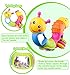 Coolecool Lovely Worm Rattle Toys Baby Toys 6 to 12 Months with Rotary Head, Holding Rings, Colorful Beads, Small Mirror and Twisting Game (Multicolored)