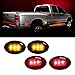 iJDMTOY Smoked Lens Amber/Red LED Rear Bed Side Marker Lights Set Compatible With Chevrolet Silverado GMC Sierra 2500 3500 HD Dually Truck Double Wheel Side Fenders