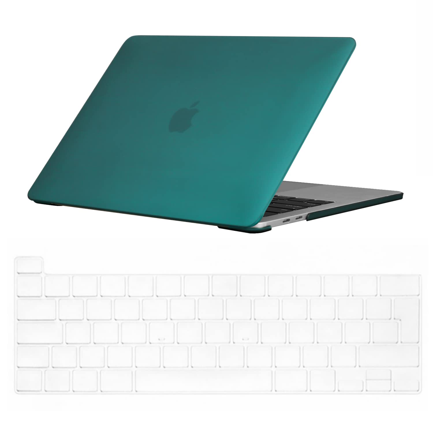 Se7enline Compatible with MacBook Pro Case 13 inch 2023 2022 2021 2020 Model M1/M2 A2338/A2251/A2289 Matte Finish Laptop Hard Shell Case with Keyboard Cover Skin(UK Layout),Deap Teal