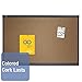Quartet Prestige Colored Cork Bulletin Board, 36 x 24, Brown Surface, Graphite Gray Fiberboard/Plastic Frame