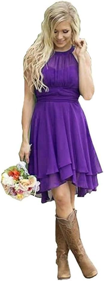 Aokaixin Plus Size Short Country Bridesmaid Dresses Western Wedding Guest Wears