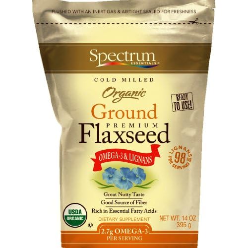 Spectrum Essentials Organic Ground Flaxseed, 14-Ounce Pouch (Pack of 4) image