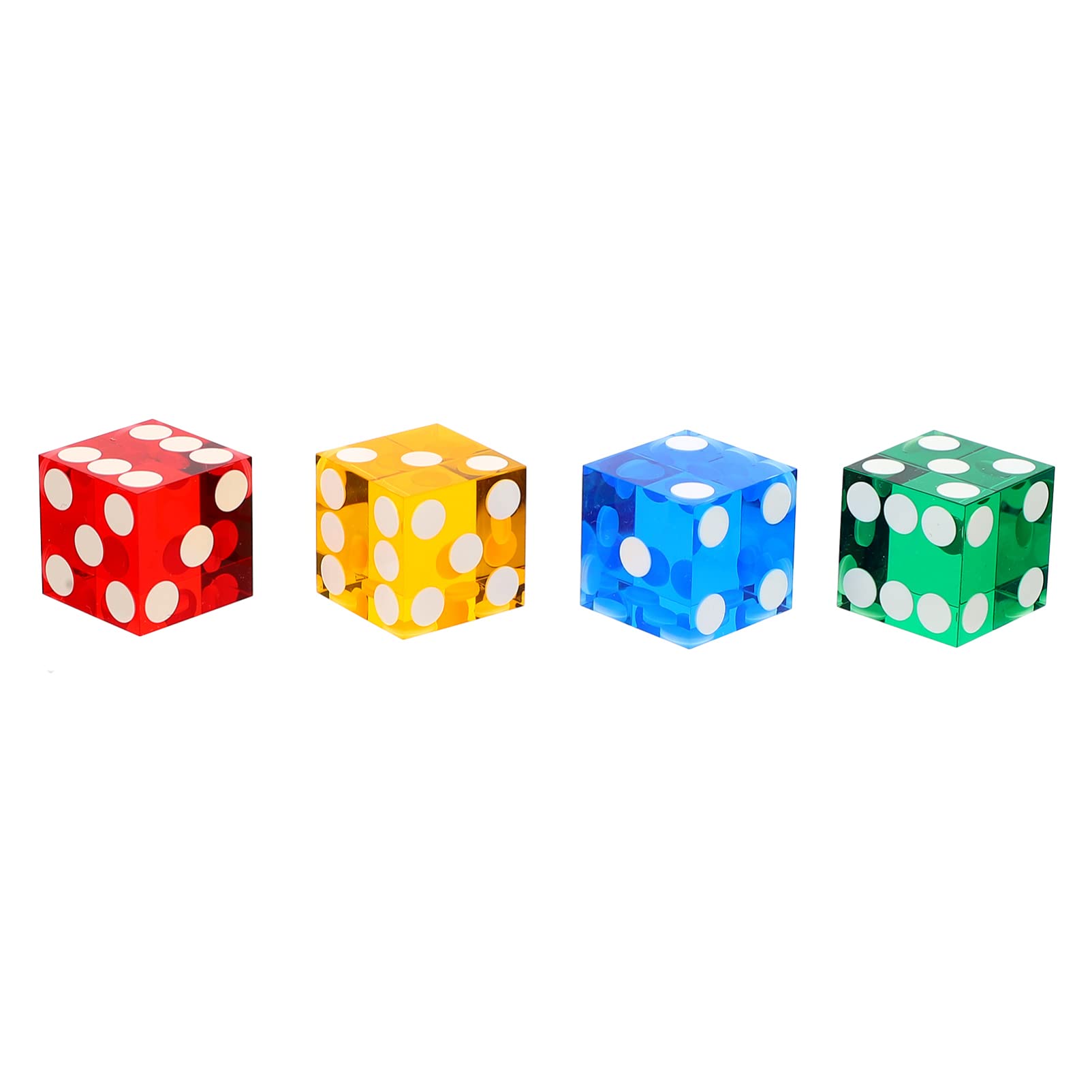 Veemoon 4pcs Precision Acrylic Dices Game Dices Practical Right Angle Dice Entertainment Dies