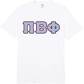 Pi Beta Phi Officially Licensed Silver Blue &amp; Wine Lettered Comfort Colors Adult Heavyweight T-Shirt