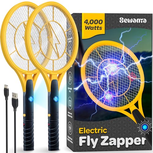Electric Fly Swatter 4000 Volt USB Rechargeable