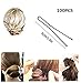 DNHCLL 100PCS Black Metal U-Shape Bobby Pins Curved Bun Hair Clip,Special Hair Pin Of The Studio for Girls Women and Hairdressing Salon,Is Used To Add Coarse Fixed Tool
