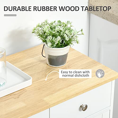 Kitchen Storage Sideboard Floor Cupboard with Solid