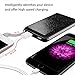 11000mAh Portable Charger Power Bank with built in cable External Battery Charger Ultra Slim Design with 2 USB Ports for iPhone7 Plus 6s 6 Plus iPad Samsung Galaxy and More