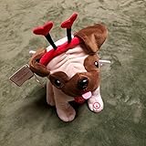 Hallmark Luv Pug Plush Stuffed Animal with Sound, Valentine's Day
