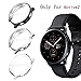 KPYJA for Samsung Galaxy Watch Active 2 44mm Screen Protector, All-Around TPU Anti-Scratch Flexible Case Soft Protective Bumper Cover for Galaxy Watch Active 2 Smartwatch (Black/Silver/Clear, 44mm)