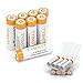 TYBATT NiMh AA Rechargeable Batteries High Capacity, 2800mAh Pre-Charged Battery Pack, 8-Pack with 2 Storage Cases