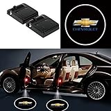 Bearfire 2 Pcs Wireless Car Door Led Welcome Laser Projector Logo Light Ghost Shadow Light Lamp Logos for chevrolet Accessories