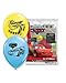 Pioneer Party Group Officially Licensed Disney Pixar 12-Inch Latex Balloons, Cars Colors may vary, 6-Count