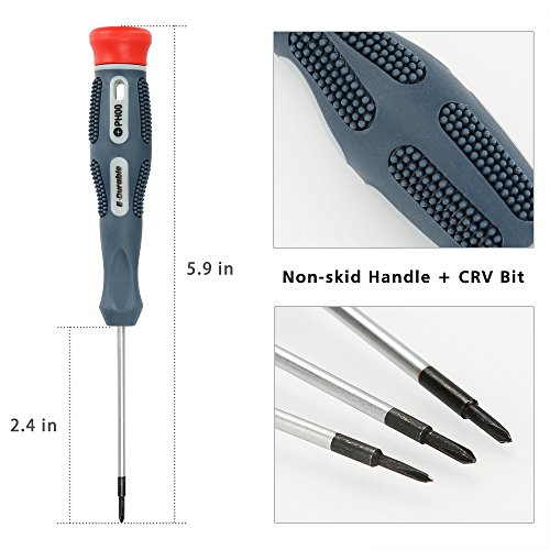 E.Durable Triwing Screwdriver Y0 Y00 PH00 for Nintendo Switch, Gamebit Set Repair Tool Kit for Part Fixing & Battery Replacement & Cleaning (Nintendo Switch Tool Set2) - Thumbnail 2