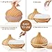 Aroma Diffuser - 550 ML Essential Oil Defusers Electric Ultrasonic Aromatherapy Cool Mist Humidifier Air Purifier 7 Color LED light 4 time-setting Wood Grain Whisper-Quiet
