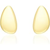 EVEYE 18k Gold Plated Heart Hoop Earrings for Women Freshwater Pearl Earrings Drop Dangle Earrings 3D Dangle Drop Earrings Pearl Drop Dome Heart Stud Jewelry Gifts