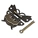 BQLZR Chinese Vintage Lock Latch Butterfly Buckle Clasp With Lucky Lock/Key for Cabinet Jewelry Box