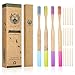 Natural Bamboo Toothbrush BPA Soft Bristles biodegradable environmental ecofriendly Natural Dental Care for family Pack of 4 in compostable Color.
