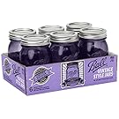 Ball Jar Ball Heritage Collection Pint Jars with Lids and Bands, Purple, Set of 6