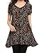 POGTMM Womens Summer V-Neck Short Sleeve Pocket Blouse Floral Print Swing Tunic Tops