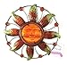 Bejeweled Display Sun Face w/ Stain Glass Wall Art Plaque Home Decoration