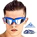 GAOGE Swimming Goggles No Leaking Anti Fog UV Protection Clear Triathlon Swim Goggles with Free Nose Clip, Ear Plugs Protection Case for Adult Men Women Youth Kids Child, Blue