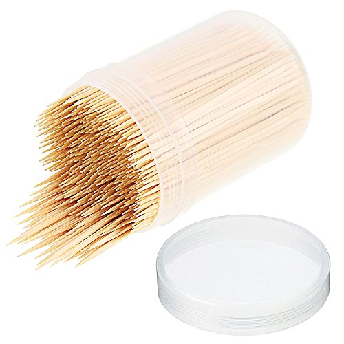 Mobi Lock Premium Bamboo Wood 2,6 inch Double Tip Toothpicks 1,000 Pieces (2 Packs of 500 Pieces) - Thumbnail 5
